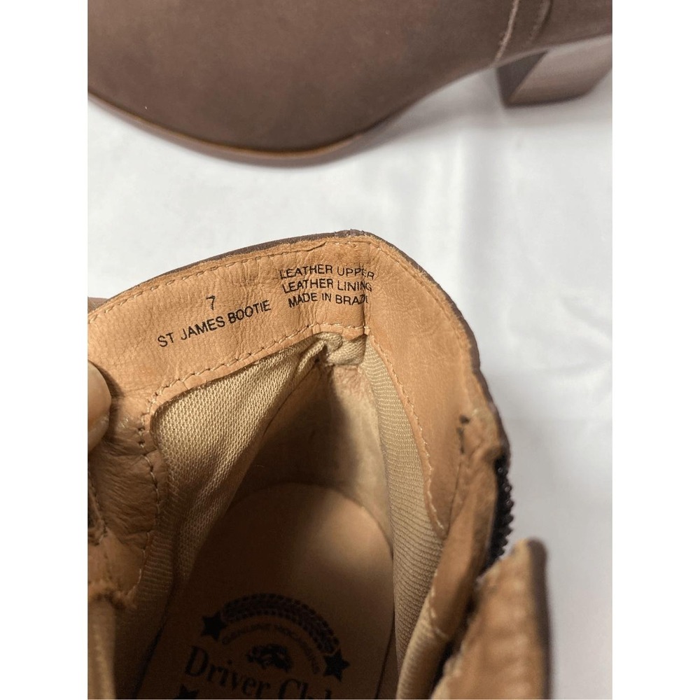 Driver Club USA Womens‎ St. James Leather Ankle Booties Brown Nubuck 7 - Picture 4 of 7
